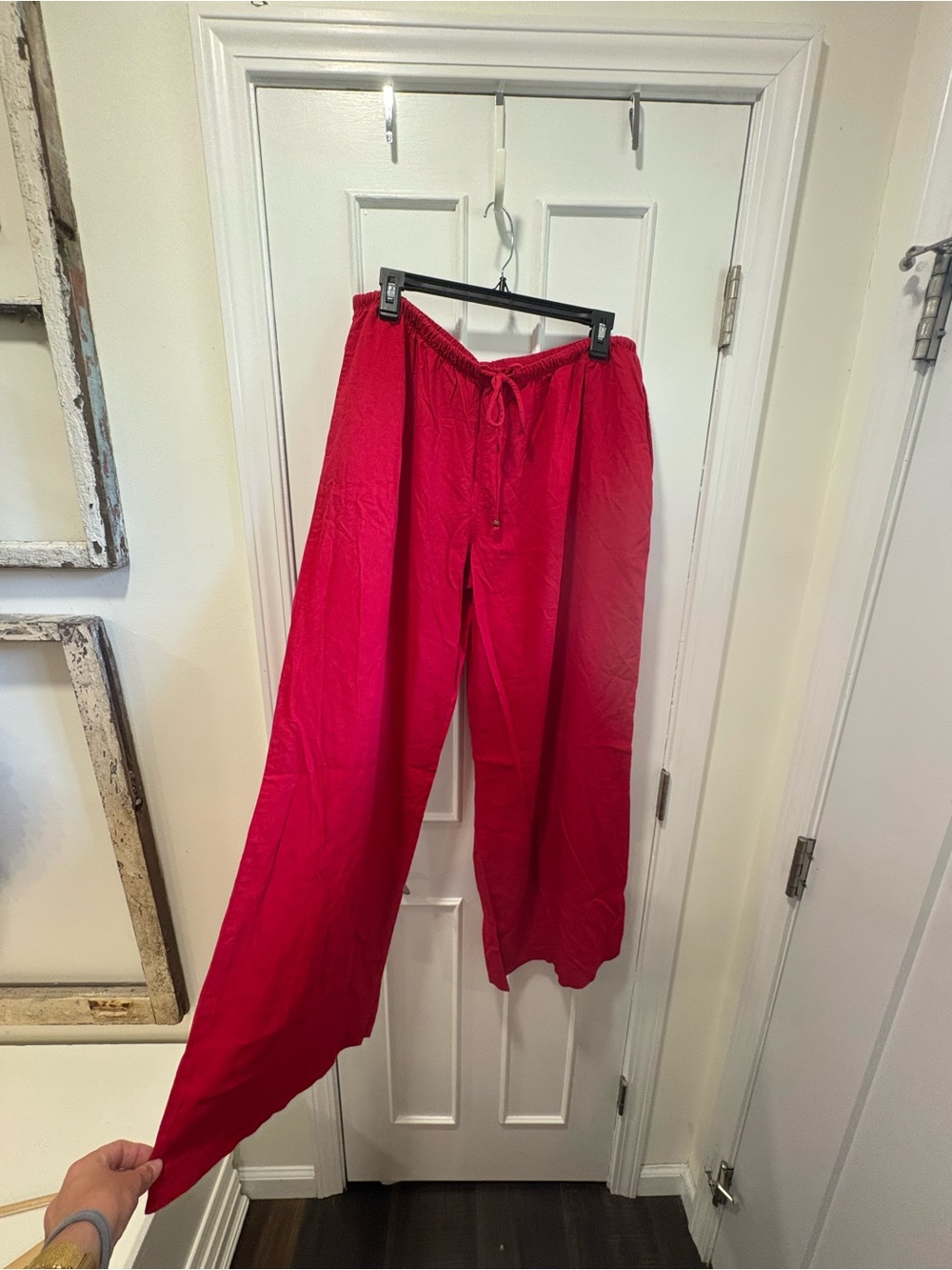 wild fable Wide Leg Red Drawstring Pants